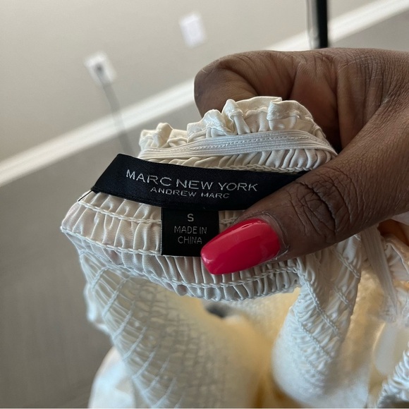 Marc New York Women Top Satin Regency Puff Sleeve Smock Victorian Edwardian - Picture 4 of 9